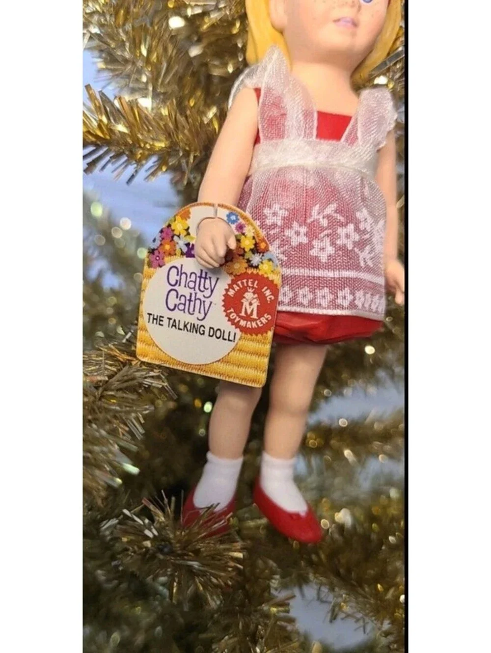 2009 Chatty Cathy The Talking Doll Hallmark Keepsake Christmas Tree Ornament.